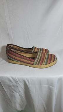 b.o.c. Born Concept Franki Multicolor Striped Canvas Espadrille Flats, size 8M